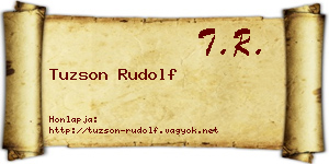 Tuzson Rudolf névjegykártya